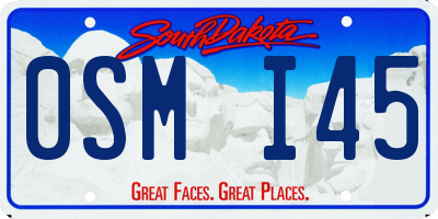 SD license plate 0SMI45