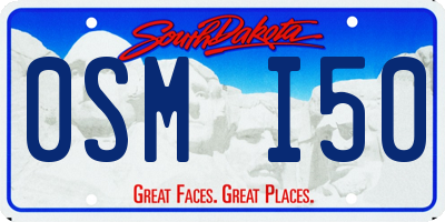 SD license plate 0SMI50