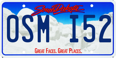 SD license plate 0SMI52