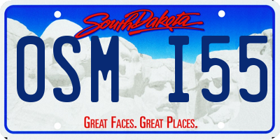 SD license plate 0SMI55