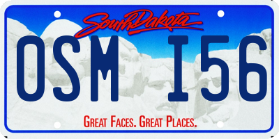 SD license plate 0SMI56