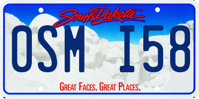 SD license plate 0SMI58