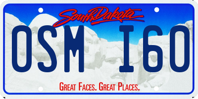 SD license plate 0SMI60