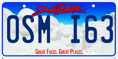 SD license plate 0SMI63