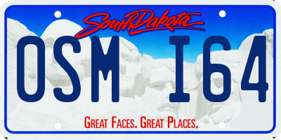 SD license plate 0SMI64