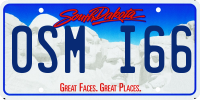 SD license plate 0SMI66