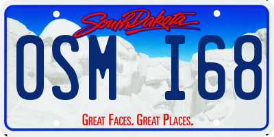 SD license plate 0SMI68