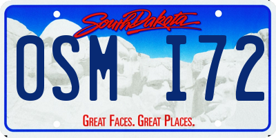 SD license plate 0SMI72