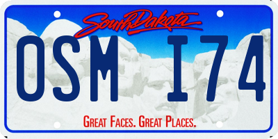 SD license plate 0SMI74