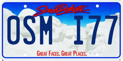 SD license plate 0SMI77