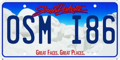 SD license plate 0SMI86