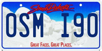 SD license plate 0SMI90