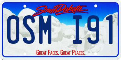 SD license plate 0SMI91