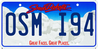 SD license plate 0SMI94