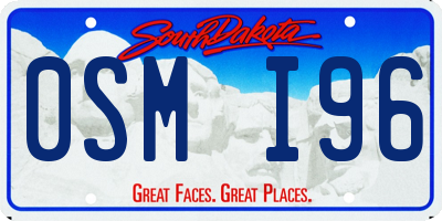 SD license plate 0SMI96