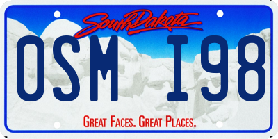 SD license plate 0SMI98