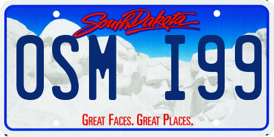 SD license plate 0SMI99