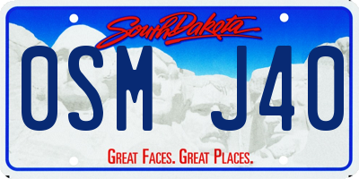 SD license plate 0SMJ40