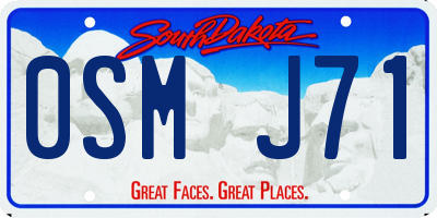 SD license plate 0SMJ71