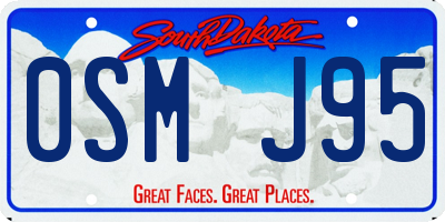 SD license plate 0SMJ95