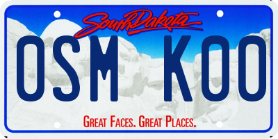 SD license plate 0SMK00