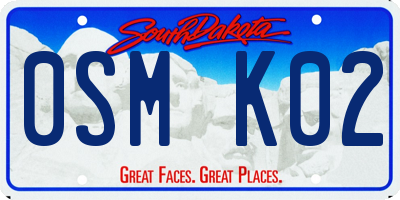 SD license plate 0SMK02