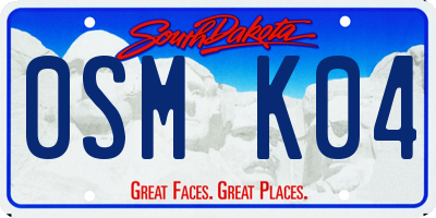 SD license plate 0SMK04