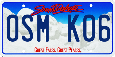 SD license plate 0SMK06