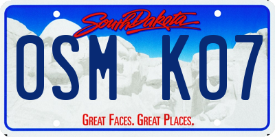 SD license plate 0SMK07