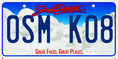 SD license plate 0SMK08