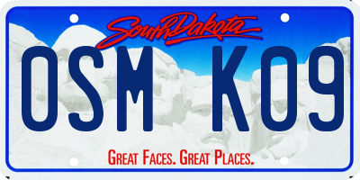 SD license plate 0SMK09