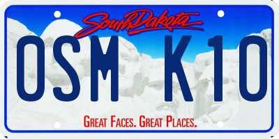 SD license plate 0SMK10