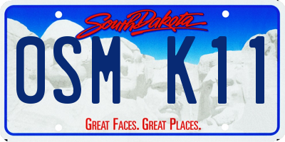 SD license plate 0SMK11