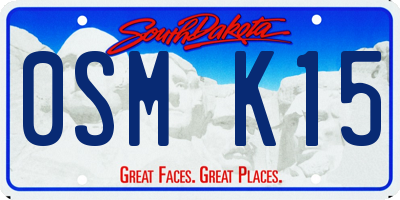 SD license plate 0SMK15