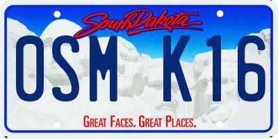 SD license plate 0SMK16
