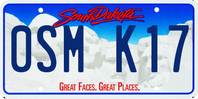 SD license plate 0SMK17