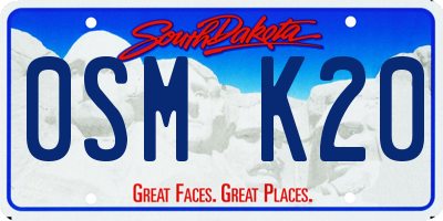 SD license plate 0SMK20