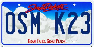 SD license plate 0SMK23