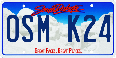 SD license plate 0SMK24