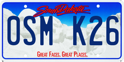 SD license plate 0SMK26