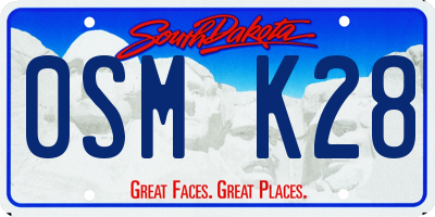 SD license plate 0SMK28