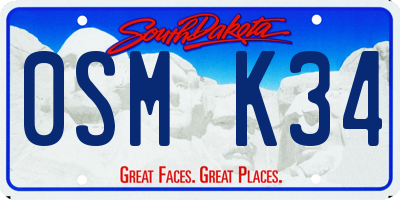 SD license plate 0SMK34