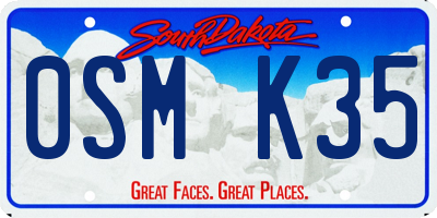 SD license plate 0SMK35