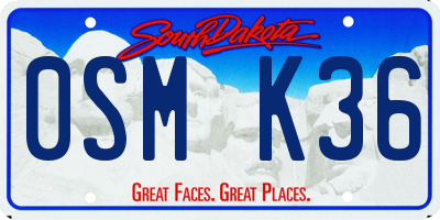 SD license plate 0SMK36