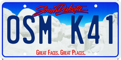 SD license plate 0SMK41