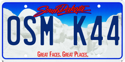 SD license plate 0SMK44