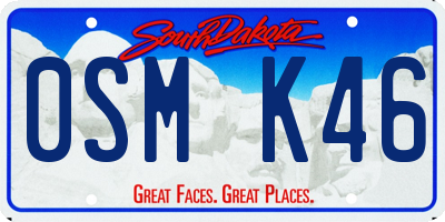 SD license plate 0SMK46