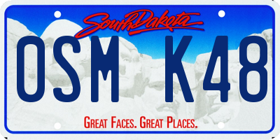 SD license plate 0SMK48