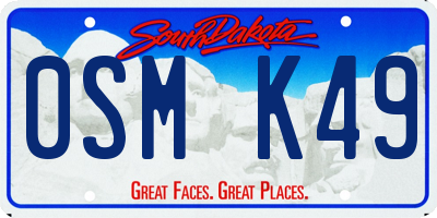 SD license plate 0SMK49