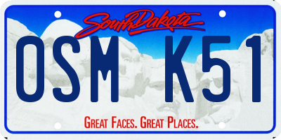 SD license plate 0SMK51